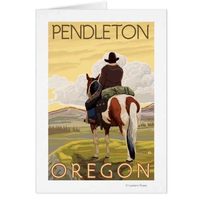 Cowboy & Horse - Pendleton, Oregon (Front)