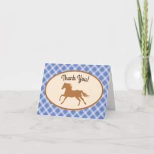 Cowboy Horse Pony Cute 1st Birthday Party Theme Card