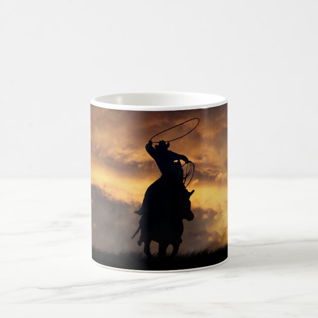 Cowboy Horse Roping Mug (Center)