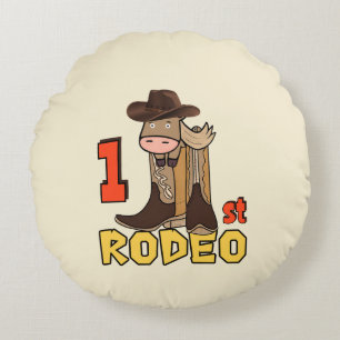 Cowboy horse round cushion