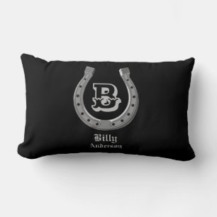 Cowboy Horse Shoe Personalised Monogram Lumbar Cushion