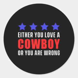 Cowboy Horse Show Horseck Riding Rider 5 Classic Round Sticker