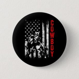 Cowboy Horse Show Horseck Riding Rider 7 6 Cm Round Badge