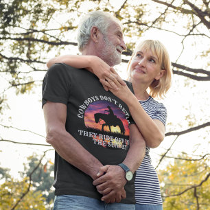 Cowboy, Horse & Sunset Retirement  T-Shirt