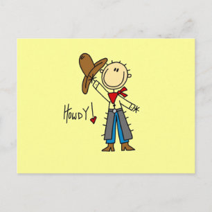 Cowboy Howdy T-shirts and Gifts Postcard