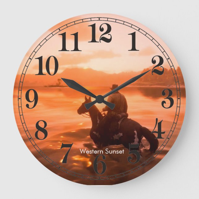 Cowboy image for Acrylic Wall Clock (Front)