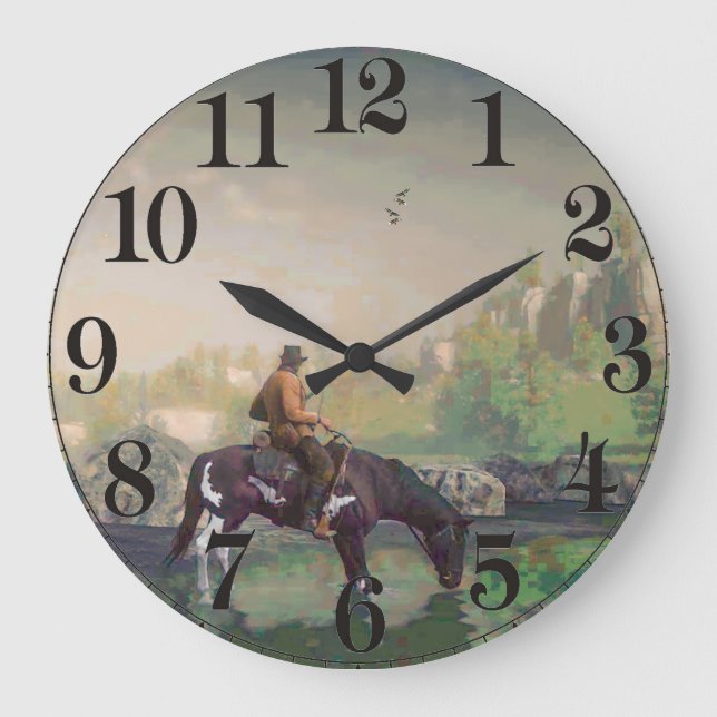 Cowboy image for Acrylic Wall Clock (Front)