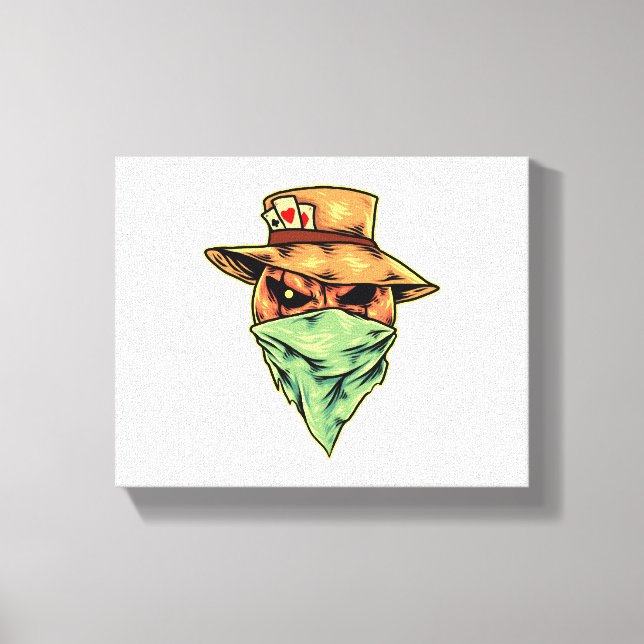 cowboy in halloween canvas print (Front)