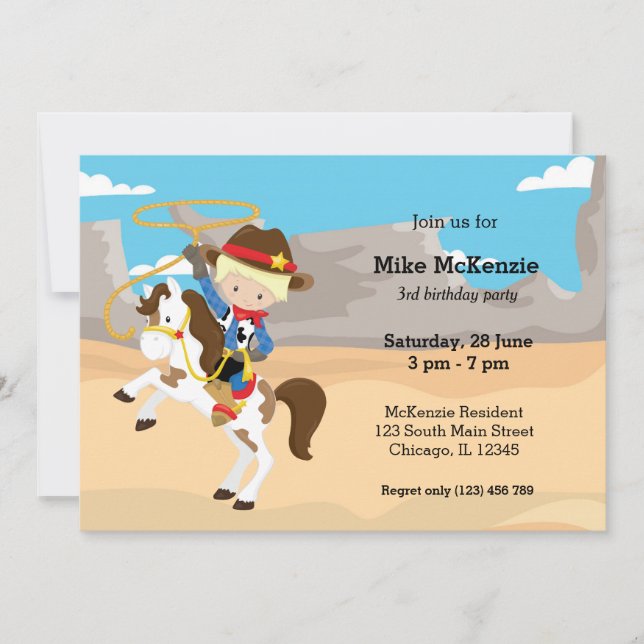 Cowboy Invitation (Front)