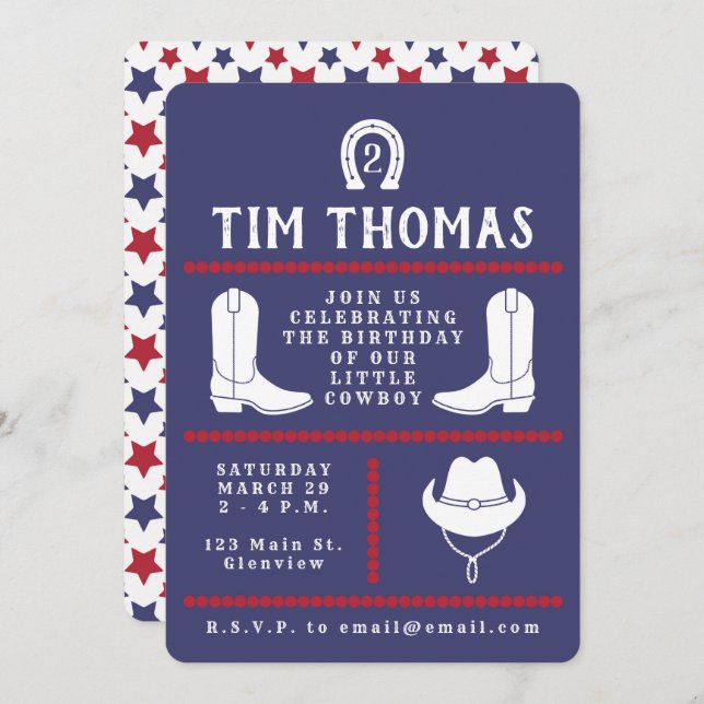 Cowboy Invitation (Front/Back)