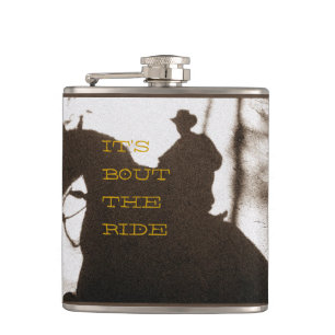 Cowboy It's Bout The Ride Hip Flask