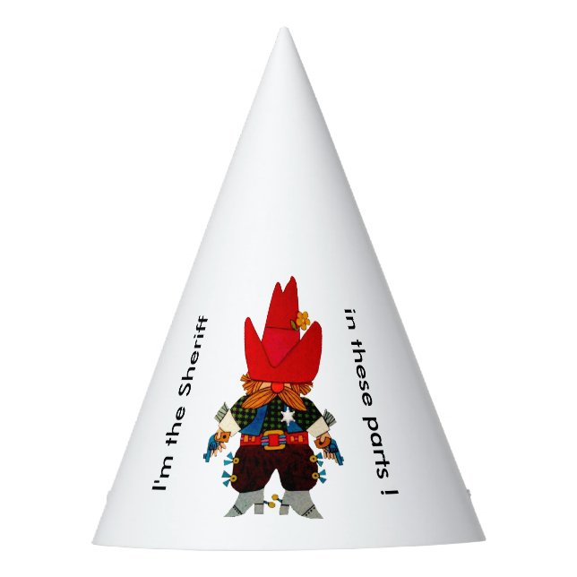 Cowboy Kid Party Hat (Front)