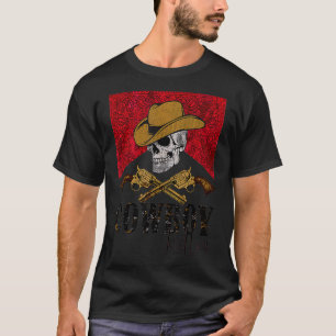 Cowboy Killer Skeleton Western Country Cowgirl Vin T-Shirt