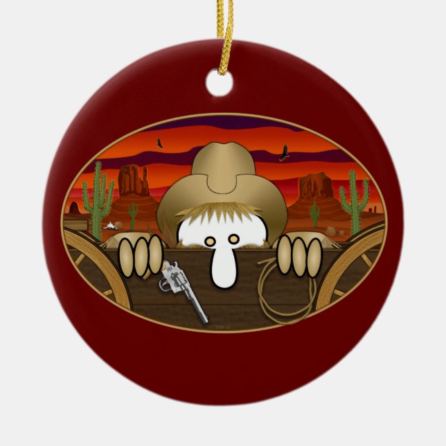 Cowboy Kilroy Ornament (Front)