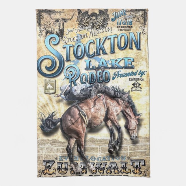 Cowboy Kitchen Dish Towel (Vertical)