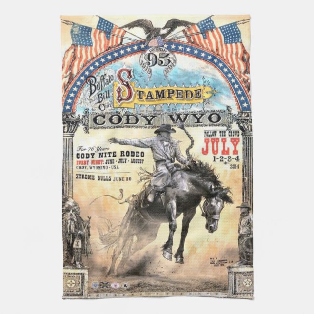 Cowboy Kitchen Dish Towels (Vertical)