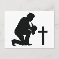 Cowboy Kneeling at Cross