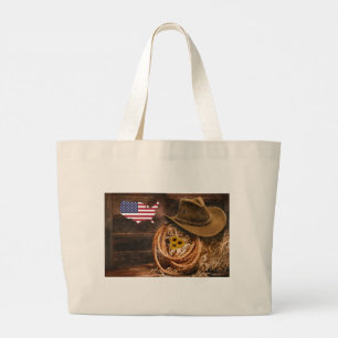 Cowboy Large Tote Bag