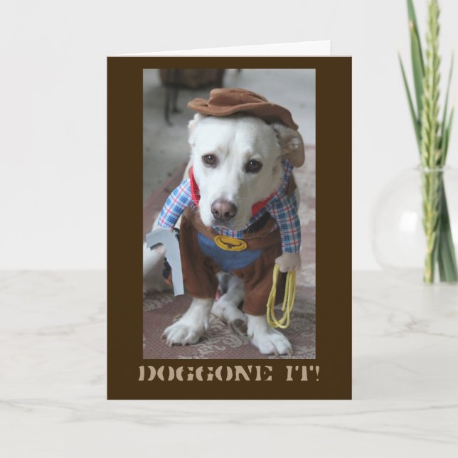 Cowboy Late Birthday Card (Front)