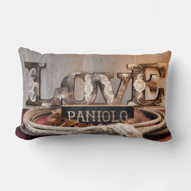 Cowboy Love Lumbar Cushion (Front)