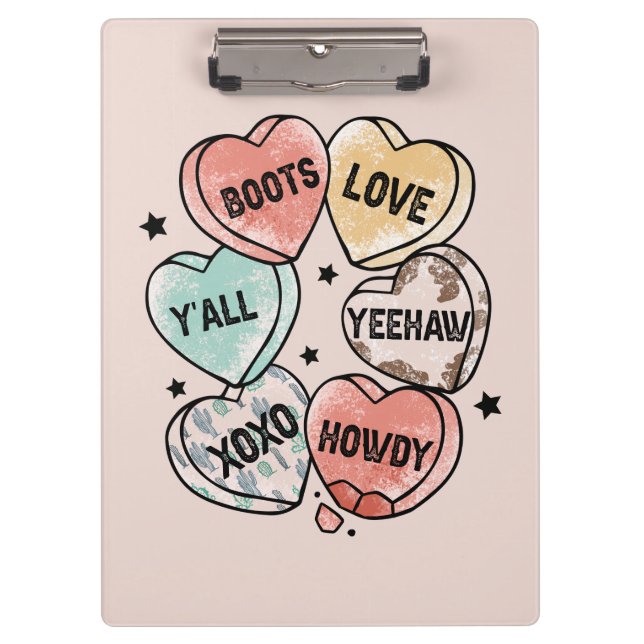 Cowboy Love - Western Hearts Clipboard (Front)