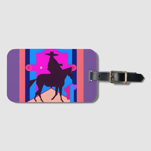 Cowboy Luggage Tag (Front Horizontal)