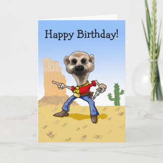 Cowboy Meerkat Card