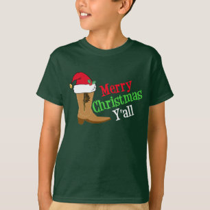Cowboy Merry Christmas Yall T-Shirt