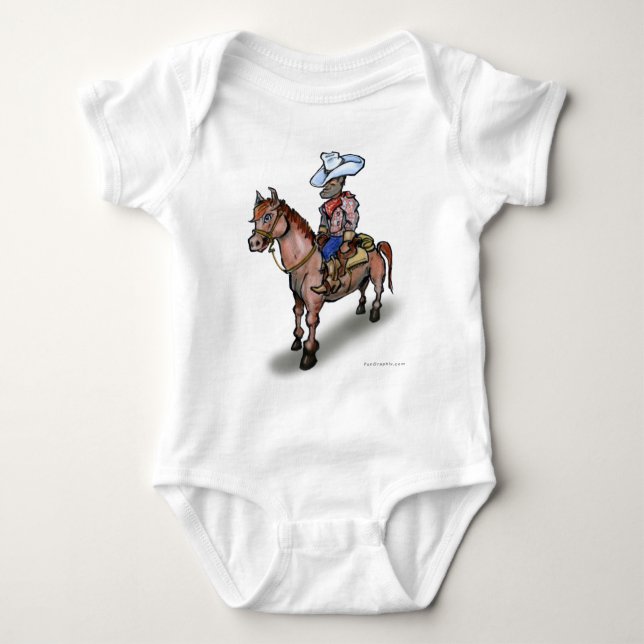 Cowboy n Horse Baby Bodysuit (Front)