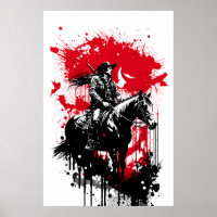 Cowboy On A Horse Painting
