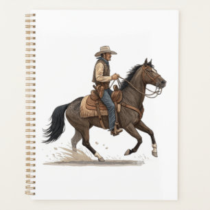 Cowboy On Horse Planner