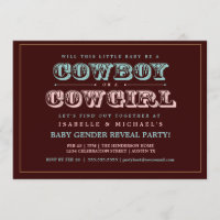 Cowboy or Cowgirl Country Baby Gender Reveal Party