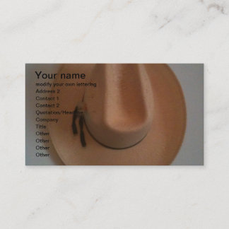 cowboy or cowgirl hat business card