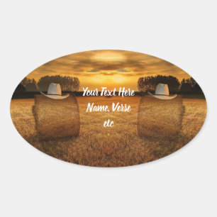 Cowboy Oval Sticker