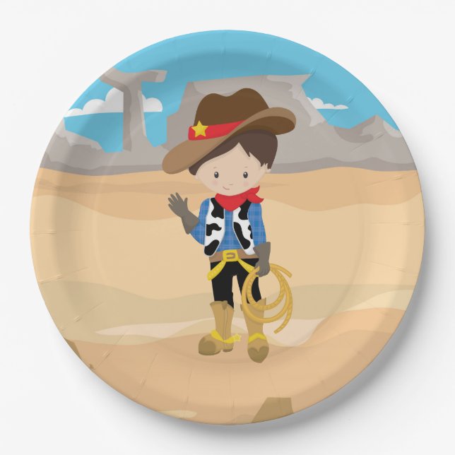 Cowboy Paper Plate (Front)