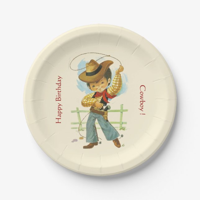 Cowboy Party Paper Plate (Front)