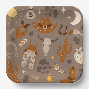 Cowboy Party Plates Western Paper Plates