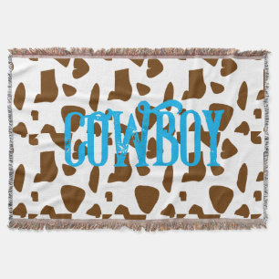 Cowboy personalised  throw blanket