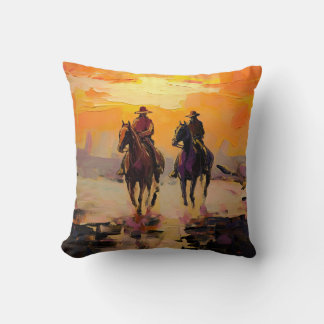 Cowboy Pillow Western Cushion Wild West Pillow