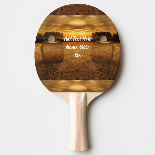 Cowboy Ping Pong Paddle (Front)