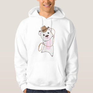 Cowboy Polar Bear Little Teddy Bear Western Hoodie