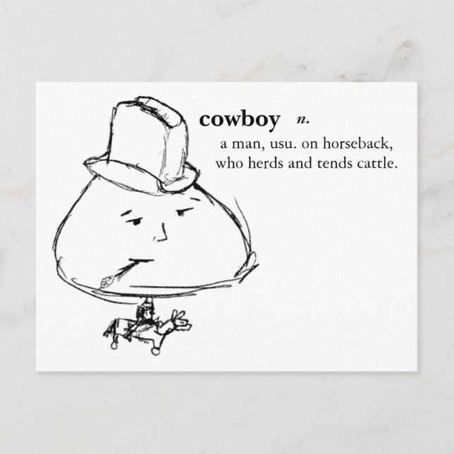 Cowboy Postcard (Front)