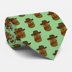 Cowboy Potato Pattern Tie
