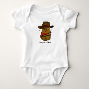 Cowboy Potato Personalised Baby Bodysuit