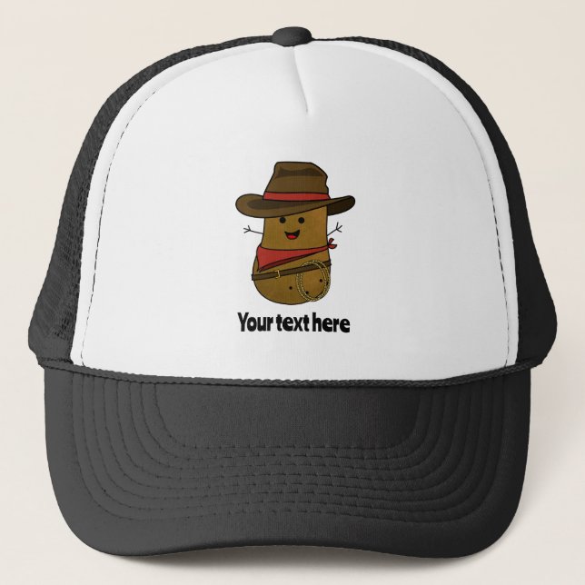 Cowboy Potato Personalised Trucker Hat (Front)