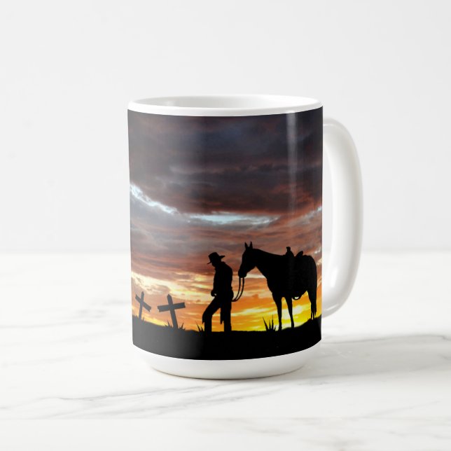 Cowboy Prayer Coffee Mug (Front Right)