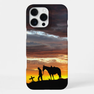 Cowboy Prayer Silhouette iPhone Case