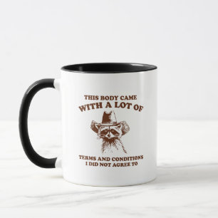 Cowboy Racoon Sarcastic Quote Graphic Mug