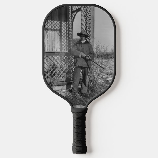 Cowboy Rancher or Canadian Outlaw of Old West Pickleball Paddle (Front)