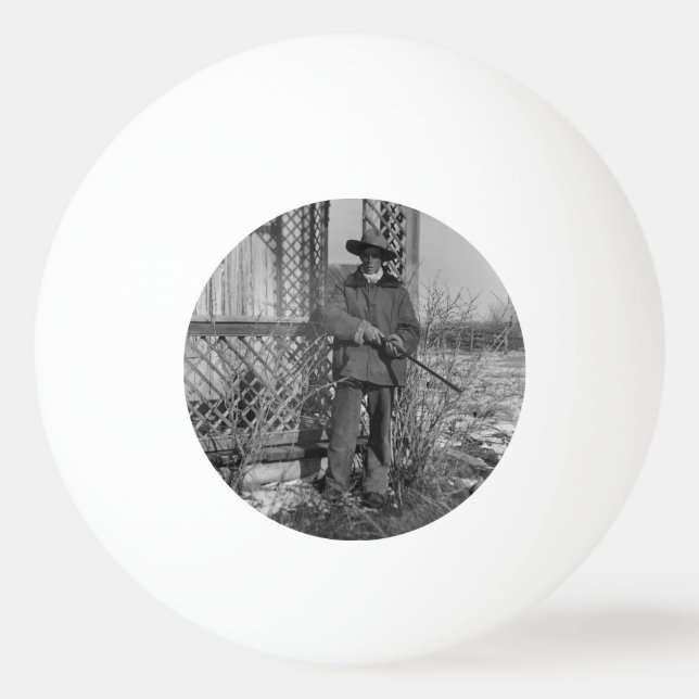 Cowboy Rancher or Canadian Outlaw of Old West Ping Pong Ball (Front)
